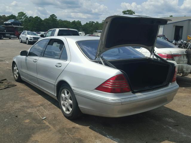 WDBNG70J21A163360 - 2001 MERCEDES-BENZ S 430 SILVER photo 3