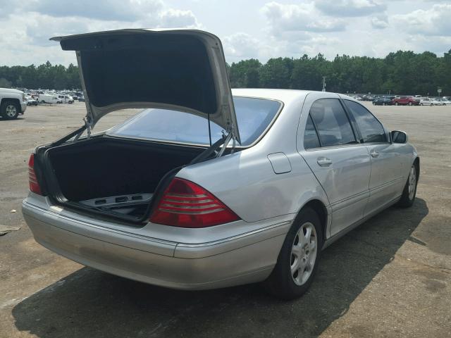 WDBNG70J21A163360 - 2001 MERCEDES-BENZ S 430 SILVER photo 4