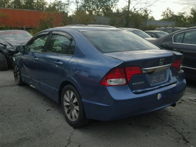 2HGFA1F8XBH535671 - 2011 HONDA CIVIC EX BLUE photo 3