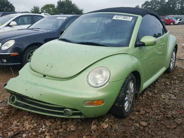 3VWCM31Y14M344752 - 2004 VOLKSWAGEN NEW BEETLE GREEN photo 2