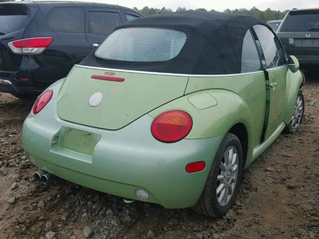 3VWCM31Y14M344752 - 2004 VOLKSWAGEN NEW BEETLE GREEN photo 4