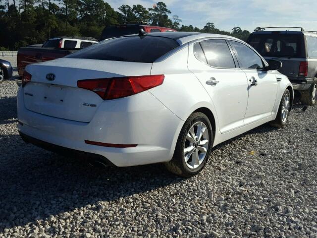 KNAGN4A79B5138917 - 2011 KIA OPTIMA WHITE photo 4