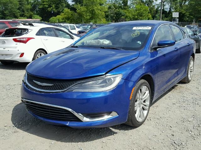 1C3CCCAB2FN568935 - 2015 CHRYSLER 200 LIMITE BLUE photo 2