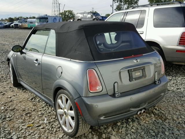 WMWRH33585TF85697 - 2005 MINI COOPER S GRAY photo 3