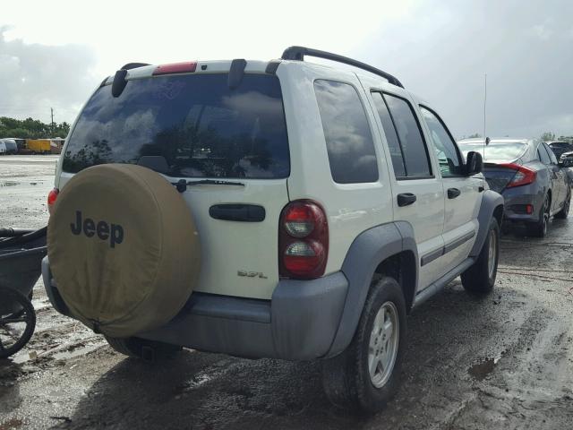 1J4GL48K06W154467 - 2006 JEEP LIBERTY SP WHITE photo 4