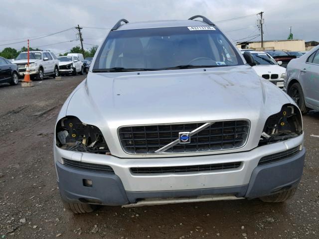 YV1CZ91H441066587 - 2004 VOLVO XC90 T6 SILVER photo 9