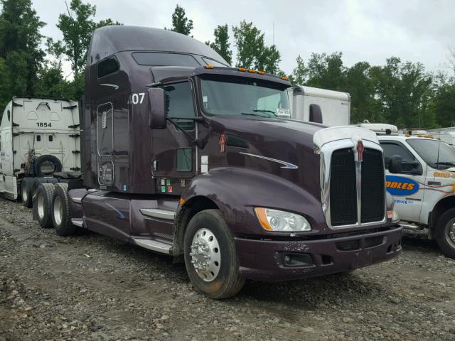 1XKAD49X39J241739 - 2009 KENWORTH CONSTRUCTI PURPLE photo 1