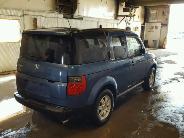 5J6YH28727L005390 - 2007 HONDA ELEMENT EX BLUE photo 4