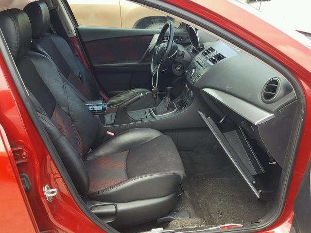 JM1BL1L35C1505882 - 2012 MAZDA SPEED 3 RED photo 5