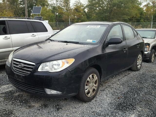 KMHDU46D19U803361 - 2009 HYUNDAI ELANTRA BLACK photo 2