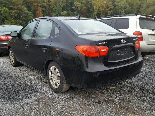 KMHDU46D19U803361 - 2009 HYUNDAI ELANTRA BLACK photo 3