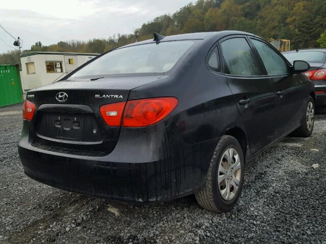 KMHDU46D19U803361 - 2009 HYUNDAI ELANTRA BLACK photo 4