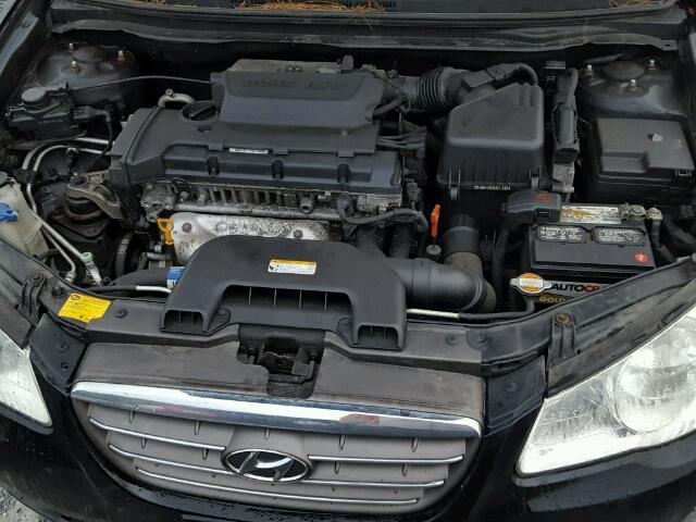 KMHDU46D19U803361 - 2009 HYUNDAI ELANTRA BLACK photo 7