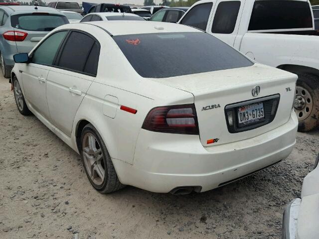 19UUA66287A035725 - 2007 ACURA TL WHITE photo 3