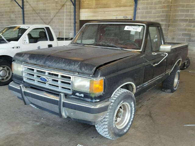 1FTEF14H0HNA85446 - 1987 FORD F150 BLACK photo 2