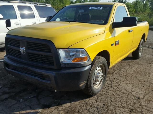 3C6LD4AT6CG238749 - 2012 DODGE RAM 2500 S YELLOW photo 2