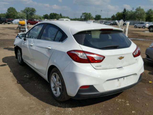 3G1BE6SM4HS525833 - 2017 CHEVROLET CRUZE LT WHITE photo 3