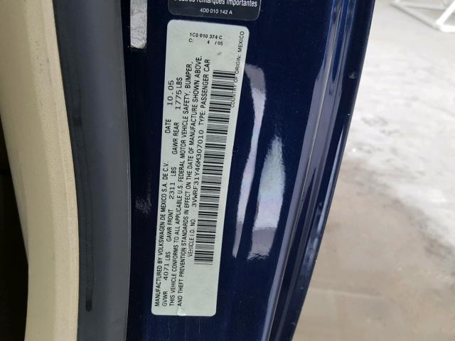 3VWRF31Y46M307010 - 2006 VOLKSWAGEN NEW BEETLE 蓝色 照片 10