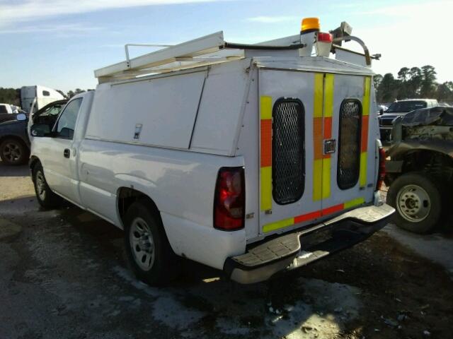 1GCEC14X27Z146674 - 2007 CHEVROLET SILVERADO WHITE photo 3