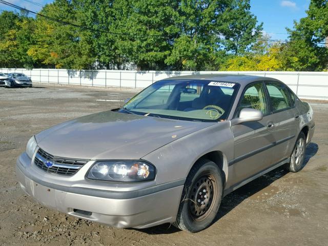 2G1WF52E229145623 - 2002 CHEVROLET IMPALA BEIGE photo 2