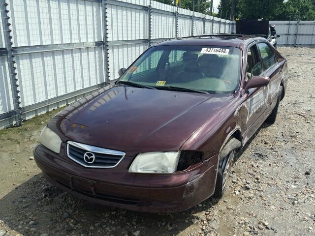 1YVGF22D2Y5167817 - 2000 MAZDA 626 ES MAROON photo 2