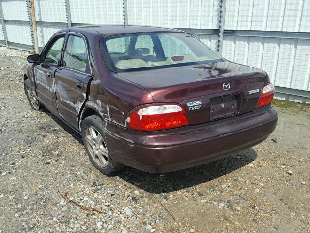 1YVGF22D2Y5167817 - 2000 MAZDA 626 ES MAROON photo 3