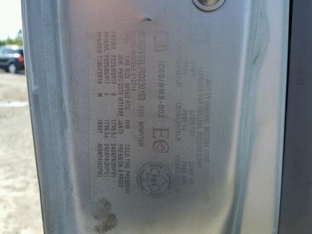 1GNDU23L26D243101 - 2006 CHEVROLET UPLANDER L 银色 照片 10