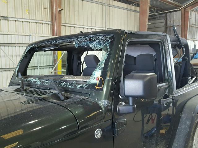 1J4AA2D15BL545624 - 2011 JEEP WRANGLER S GREEN photo 9