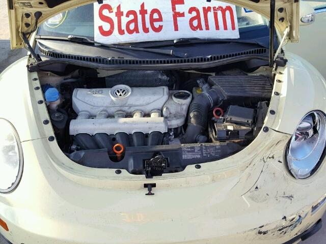 3VWSF31Y06M303988 - 2006 VOLKSWAGEN NEW BEETLE ყვითელი ფოტო 7