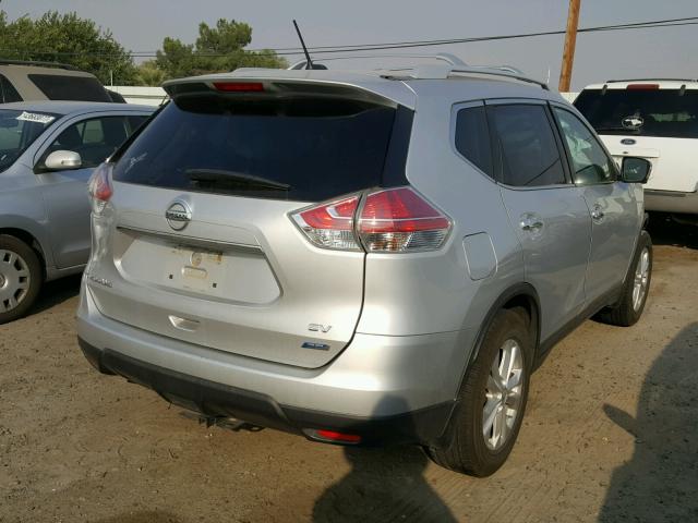 5N1AT2ML7EC805331 - 2014 NISSAN ROGUE S SILVER photo 4