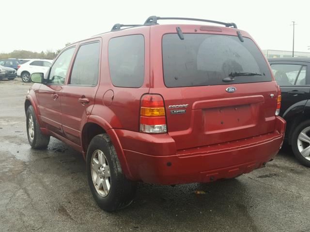 1FMCU94116KA18847 - 2006 FORD ESCAPE LIM RED photo 3