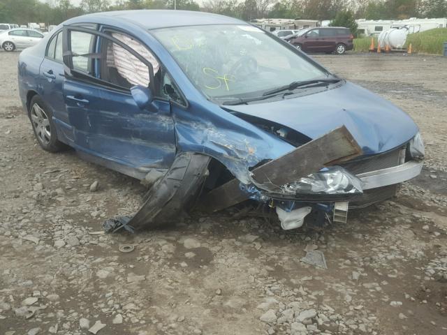 1HGFA16548L092855 - 2008 HONDA CIVIC LX BLUE photo 1