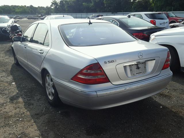 WDBNG75J22A237161 - 2002 MERCEDES-BENZ S 500 SILVER photo 3