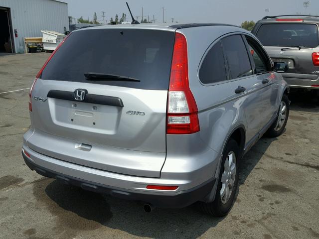 JHLRE4H40BC006957 - 2011 HONDA CR-V SE SILVER photo 4