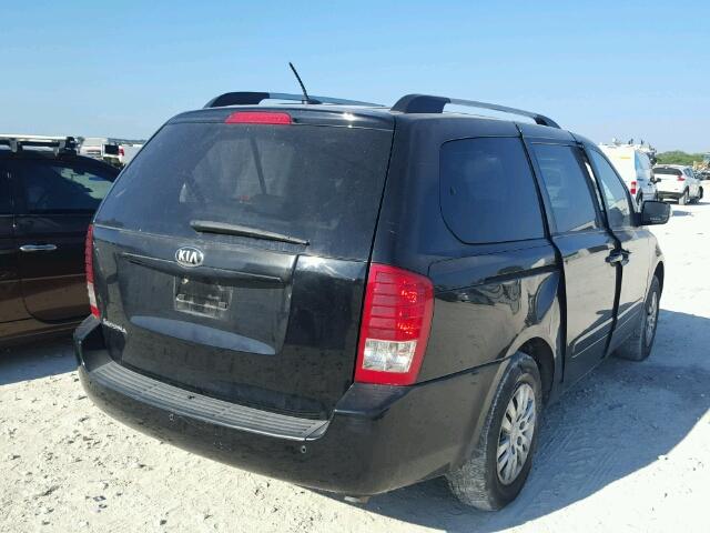 KNDMG4C78E6544747 - 2014 KIA SEDONA LX BLACK photo 4