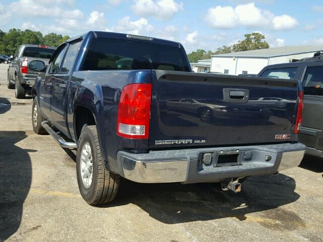 3GTEC13J77G507295 - 2007 GMC NEW SIERRA BLUE photo 3