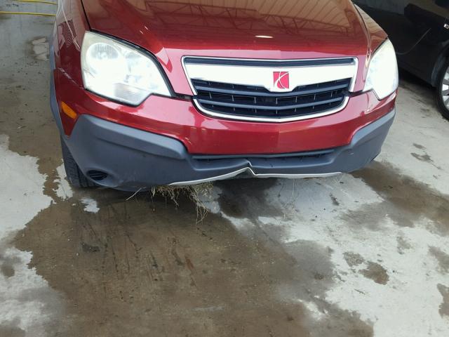 3GSCL33P28S674884 - 2008 SATURN VUE XE RED photo 9