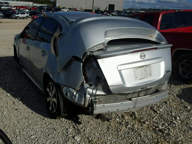 3N1AB6AP1CL737408 - 2012 NISSAN SENTRA SILVER photo 3