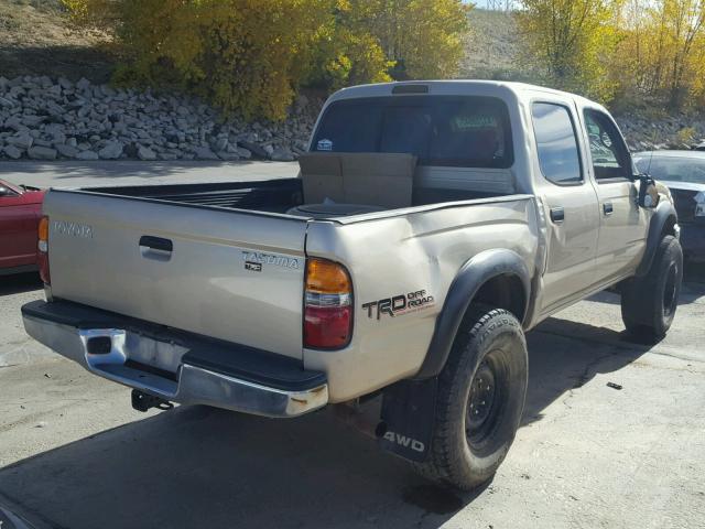 5TEHN72N62Z055707 - 2002 TOYOTA TACOMA DOU TAN photo 4