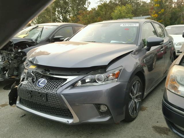 JTHKD5BH6E2188126 - 2014 LEXUS CT 200 CHARCOAL photo 2