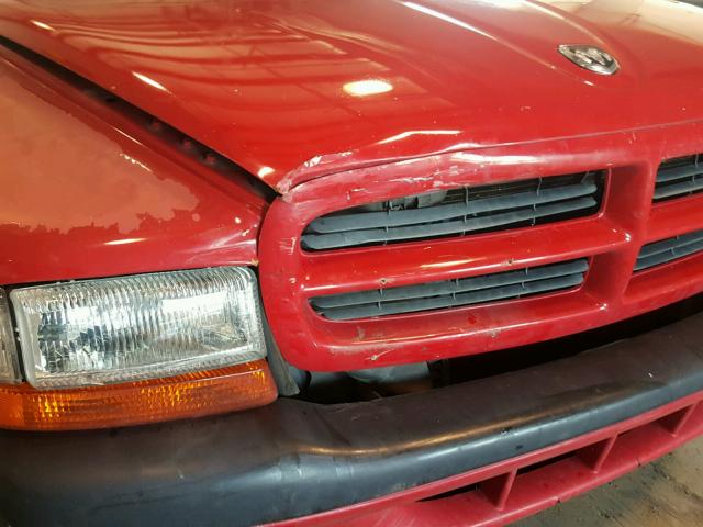 1B7FL26X91S301485 - 2001 DODGE DAKOTA RED photo 9