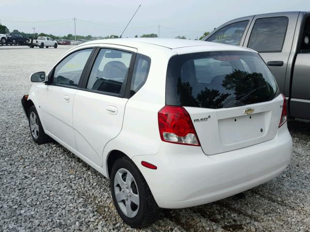 KL1TD666X7B696422 - 2007 CHEVROLET AVEO BASE Ақ фото 3