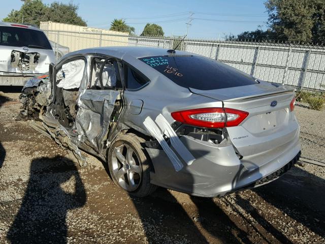 3FA6P0H72FR305814 - 2015 FORD FUSION SE SILVER photo 3