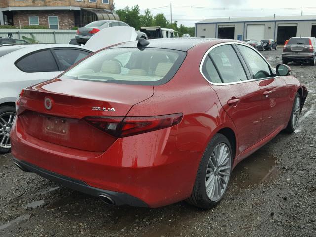 ZARFAEEN4H7557818 - 2017 ALFA ROMEO GIULIA TI RED photo 4