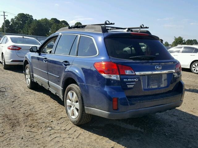 4S4BRCKC1B3444797 - 2011 SUBARU OUTBACK 2. BLUE photo 3