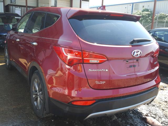 5XYZT3LB9DG106850 - 2013 HYUNDAI SANTA FE S RED photo 3