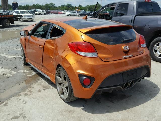 KMHTC6AE9DU143024 - 2013 HYUNDAI VELOSTER T ORANGE photo 3