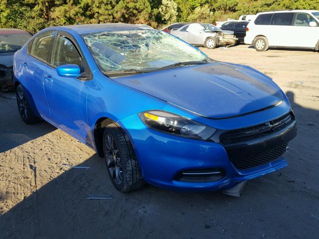 1C3CDFAA5GD752344 - 2016 DODGE DART SE BLUE photo 1