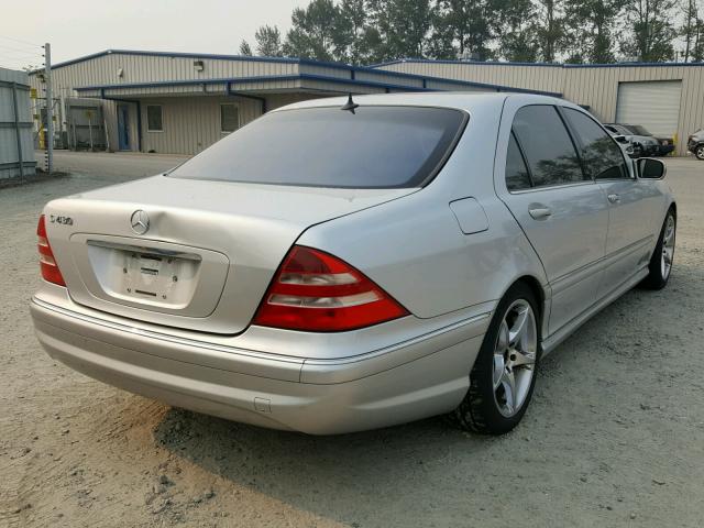 WDBNG70J11A165780 - 2001 MERCEDES-BENZ S 430 SILVER photo 4