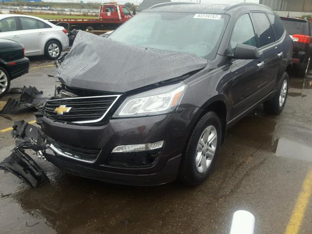 1GNKRFKD4FJ304654 - 2015 CHEVROLET TRAVERSE CHARCOAL photo 2